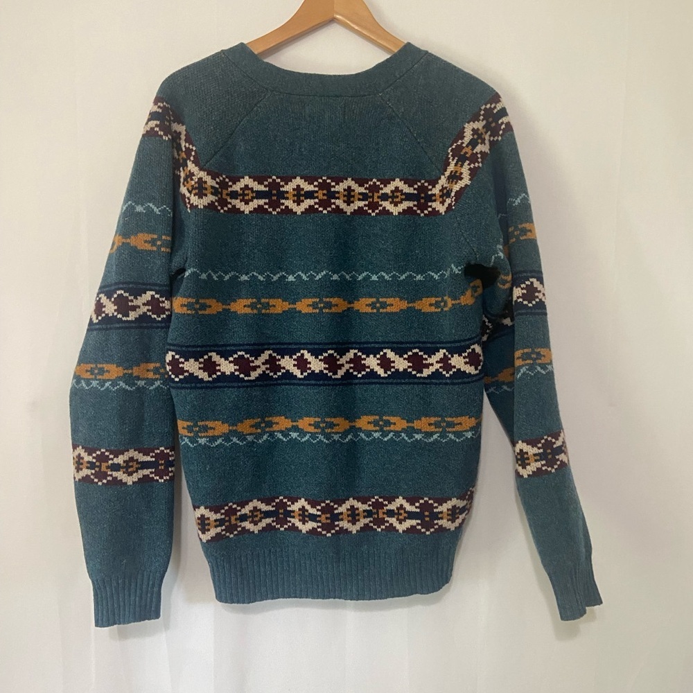 Pendleton Teal And Multicolor Patterned Cardigan - image 3